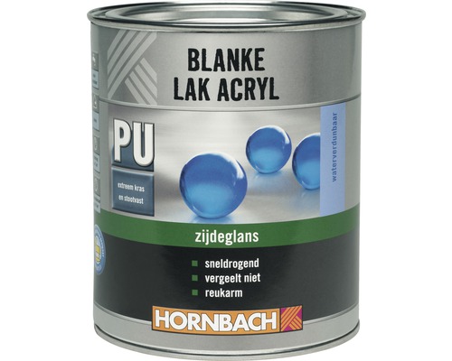 HORNBACH Blanke lak acryl zijdeglans 375 ml Blik met kleurloze acryllak zijdeglans