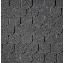 Close-up van dakshingles in beverstaartvorm