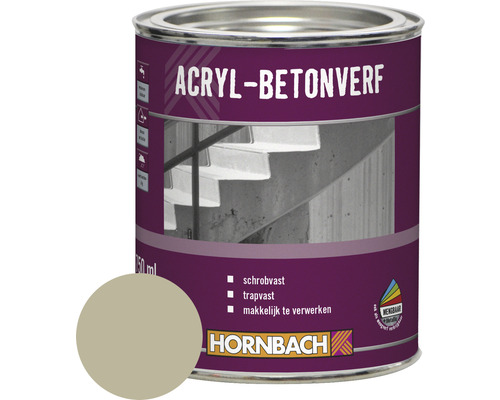 HORNBACH Beton- en vloerverf acryl lichtgrijs 750 ml