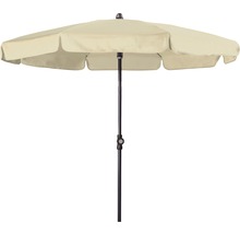 Beige tuinzweefparasol met zwarte voet