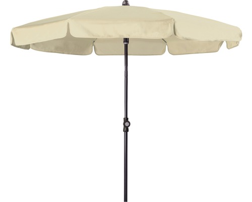 Beige tuinzweefparasol met zwarte voet