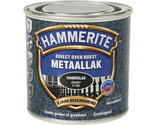 HAMMERITE Metaallak hamerslag zwart H160 250 ml