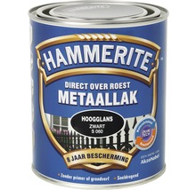 HAMMERITE Metaallak hoogglans zwart S060 750 ml