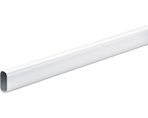 HETTICH Kastroede ovaal 15x30 mm wit 200 cm Witte ovale stalen buis