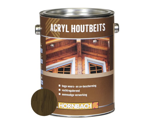 HORNBACH Acryl houtbeits notenoptiek 6 l