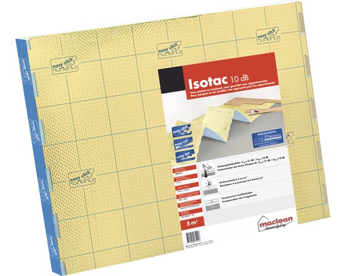 Ondervloer Isotac vouwplaat 5 m², dikte 5 mm Isotac 10 dB geluidsreductie ondervloer voor laminaat en parket