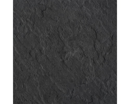 GERFLOR PVC-tegels zelfklevend Design Lei antraciet 30,5x30,5 cm Close-up van een donkere leisteen tegel met ruwe textuur.