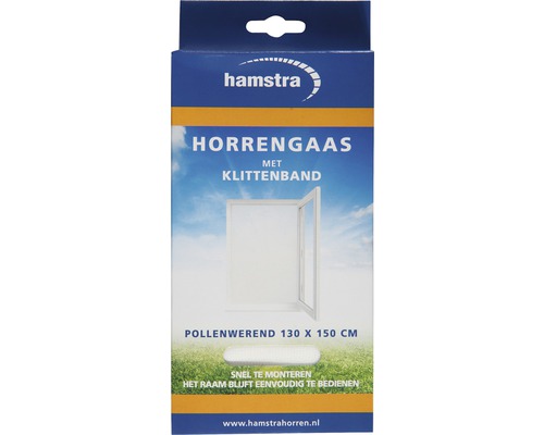 HAMSTRA Horgaas pollenwerend met klittenband wit 130x150 cm