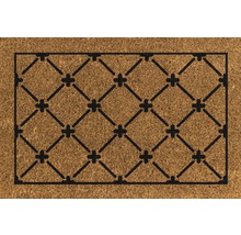 Kokosmat Princess natuur/zwart 40x60 cm