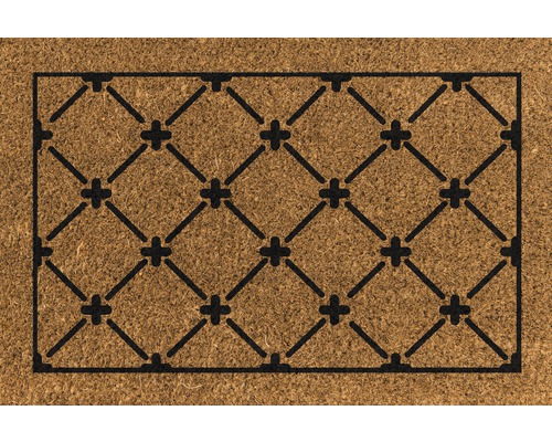 Kokosmat Princess natuur/zwart 40x60 cm