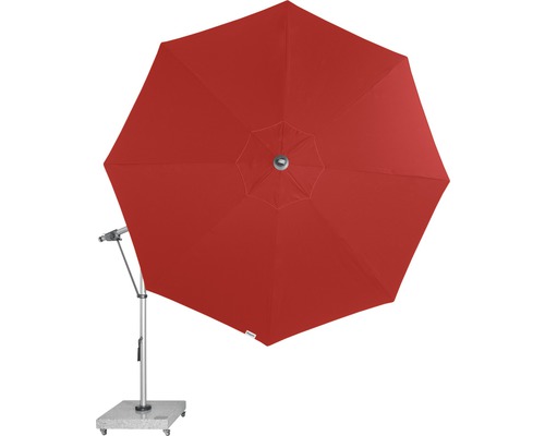 Rode zweefparasol met voet