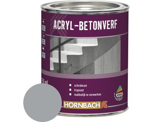 HORNBACH Beton- en vloerverf acryl zilvergrijs 750 ml