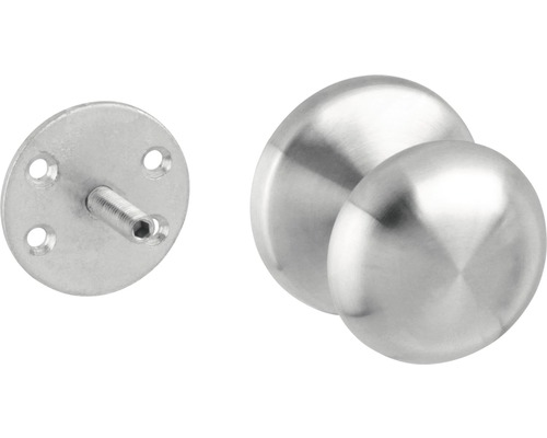 INTERSTEEL Voordeurknop Paddenstoel Ø 58/66 mm eenzijdige montage RVS geborsteld Roestvrijstalen deurknop met rozet