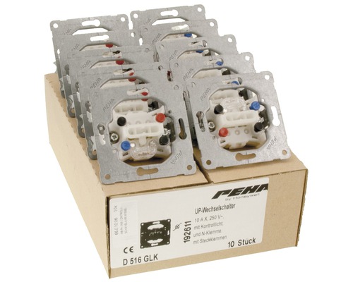 Tien Peha wisselschakelaars in een verpakking