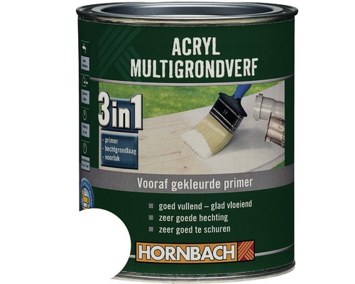 HORNBACH Multigrondverf acryl wit 750 ml