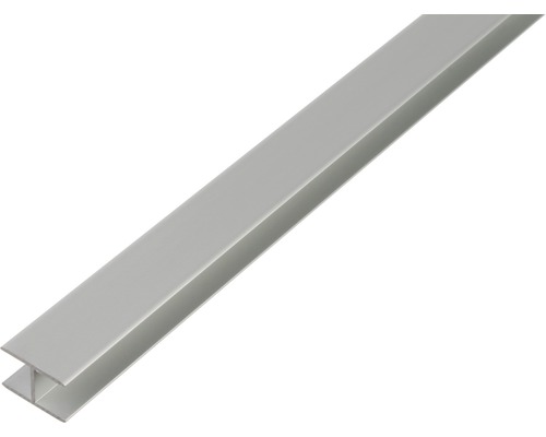 GAH.ALBERTS H-profiel zelfklemmend 5,9x20x1,5 mm aluminium zilver, 100 cm