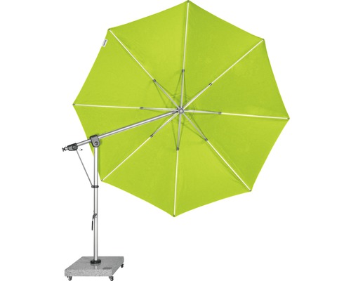 Vrijhangende parasol met stenen voet