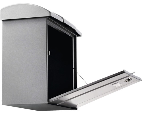 Geopende metalen brievenbus