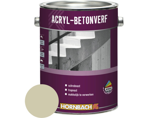 HORNBACH Beton- en vloerverf acryl lichtgrijs 2,5 l