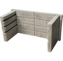 Betonnen barbecue open haard bouwpakket met metselwerk look