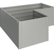 Metalen plantenbak in L-vorm voor de tuin