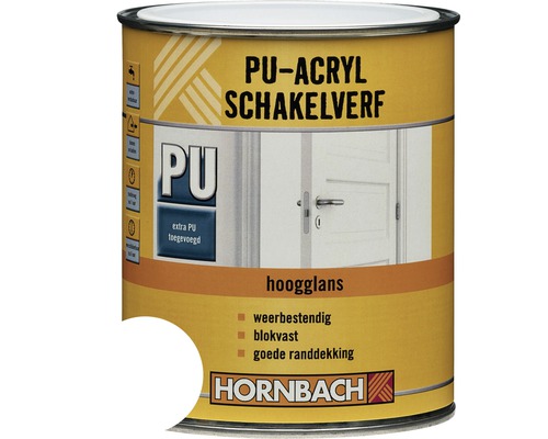 HORNBACH PU Acryl Schakelverf kozijnen- en deurenlak hoogglans wit 2 l