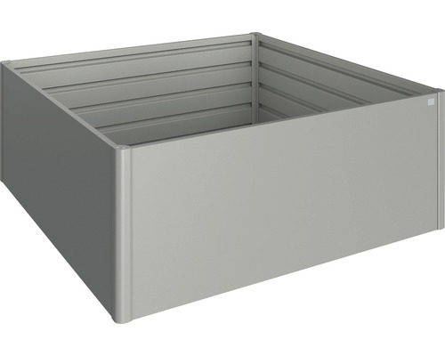 BIOHORT Plantenbak klassiek formaat 2x2 kwartsgrijs metallic 201x201x77 cm Metalen plantenbak