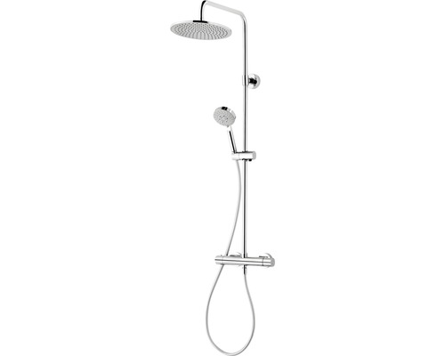 SCHULTE Regendoucheset Douchemaster Modern rond incl. thermostaatkraan chroom Douchesysteem met hoofd- en handdouche