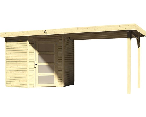 Houten garage met gereedschapsschuur voor buiten