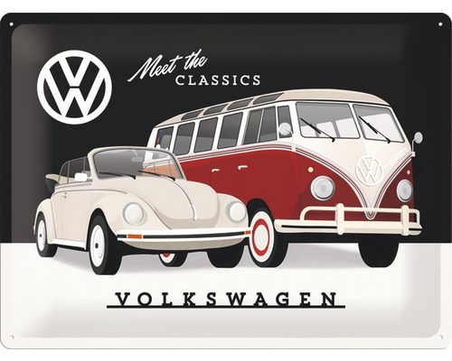 NOSTALGIC-ART Metalen bord Volkswagen Classics 30x40 cm