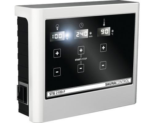 Saunabesturing voor het regelen van temperatuur en luchtvochtigheid