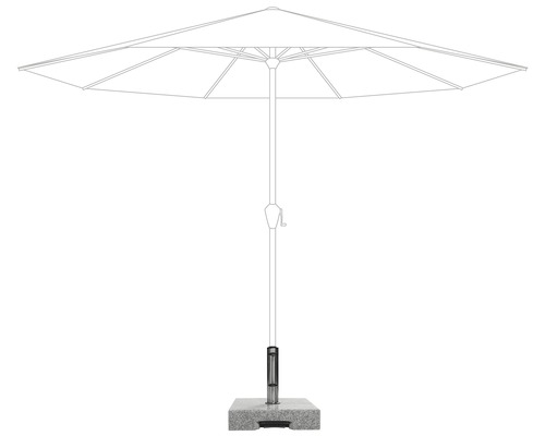 Tuinparasol met parasolvoet