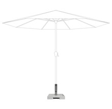Omtrek van een parasol met voet voor de tuin