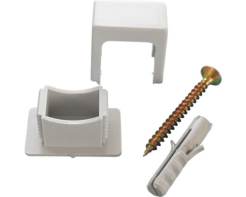 Drukzadel verstelbaar 6-16 mm met schroef en plug kunststof grijs, 10 stuks Paalmuts, schroef en plug voor montage