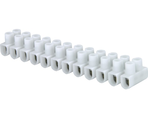 Witte rij kroonstenen voor elektrische verbinding