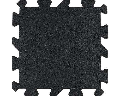 Rubberen tegel puzzel zwart 50x50x2,5 cm