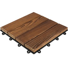 Houten terras met houtstructuur op kunststof ondergrond