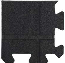 Rubberen tegel hoek puzzel zwart 25x25x2,5 cm-thumb-2