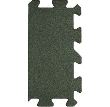 Een groene rubberen puzzelmat