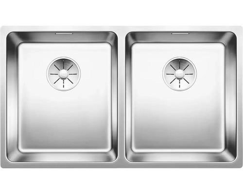 Dubbele spoelbak van roestvrij staal