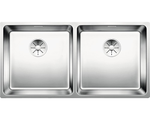 Dubbele spoelbak van roestvrij staal