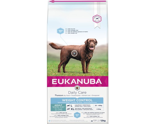 EUKANUBA Hondenvoer Dog Adult large weight control kip 12 kg Eukanuba Daily Care Weight Control droogvoer voor honden, 12 kg