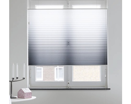 Plissé gordijn op raam voor lichtregulering en privacy