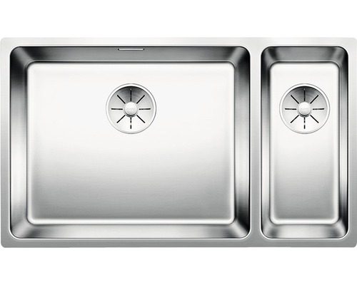 RVS spoelbak met twee bakken