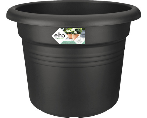 ELHO Plantenpot Green Basics Cilinder Ø 54 x H41 cm kunststof, zwart Zwarte plantenpot van kunststof