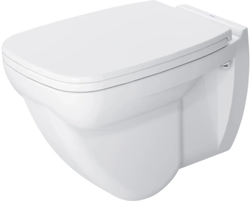 DURAVIT Hangend toilet met spoelrand D-Code vlakspoeler wit glanzend