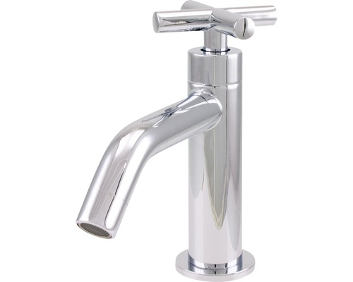 Glanzende kraan voor de wastafel