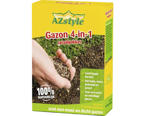 AZSTYLE ECOSTYLE Gazon 4-in-1 totaalpakket 300 gr AZstyle Gazon 4-in-1 totaalpakket