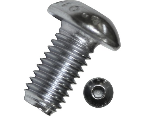 DRESSELHAUS Laagbolkopschroef met binnenzeskant 1/4"x2" RVS A2, 25 stuks Lenskopschroef met binnenzeskant