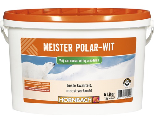 HORNBACH Muurverf Meister Polar conserveringsmiddelvrij wit 5 l